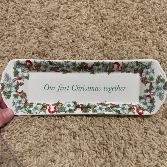 NIB Our First Christmas Spode Trivet Mint Tray - Picture 1 of 4